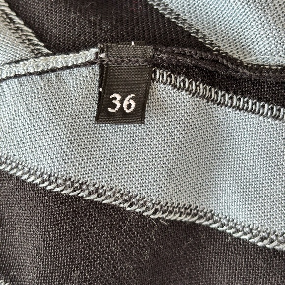 Dolce & Gabbana Silk Knit Sweater – Black Blue Diagonal Stripe Pullover - Picture 8 of 8